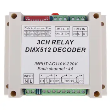 3CH dmx512 relay Controller,3CH RELAY OUTPUT DMX512 relay decoder,WS-DMX-RELAY-3CH-220 AC1110-220V input Plastic housing
3CH dmx512 relay Controller,3CH RELAY OUTPUT DMX512 relay decoder,WS-DMX-RELAY-3CH-220 AC1110-220V input Plastic housing