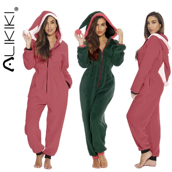 Winter Women Pajama Hooded Christmas Home Pajamas One Piece Adults Onesie Women Warm Nightwear Jumpsuit Sleepwear Party Wear
Winter Women Pajama Hooded Christmas Home Pajamas One Piece Adults Onesie Women Warm Nightwear Jumpsuit Sleepwear Party Wear