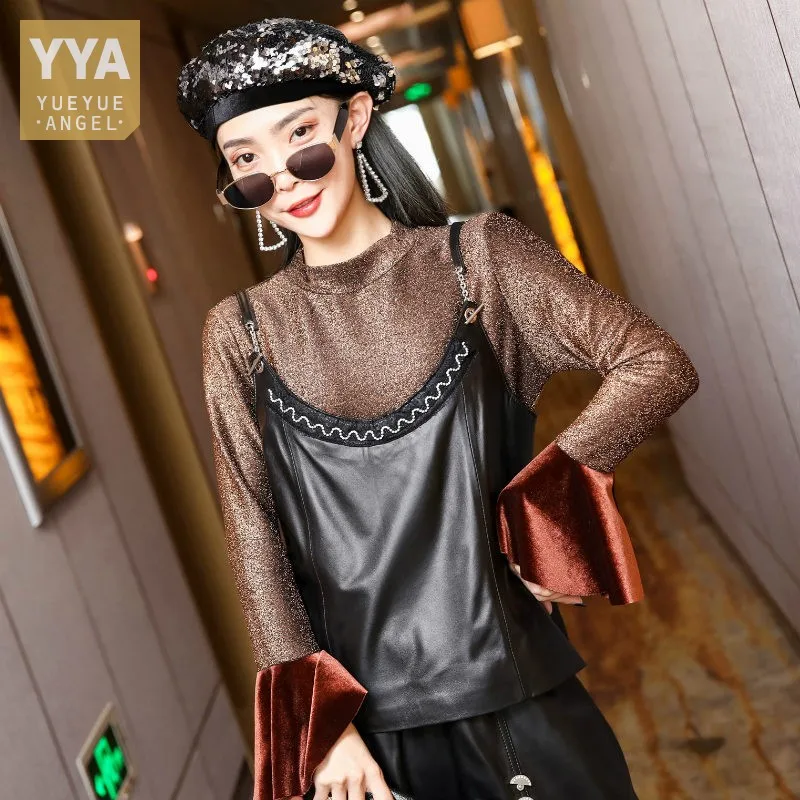 Ladies Low Cut Chain Straps Natural Sheepskin Vest Top Short Genuine Leather Waistcoat Women Casual Outwear Vests Chaleco Mujer
Ladies Low Cut Chain Straps Natural Sheepskin Vest Top Short Genuine Leather Waistcoat Women Casual Outwear Vests Chaleco Mujer