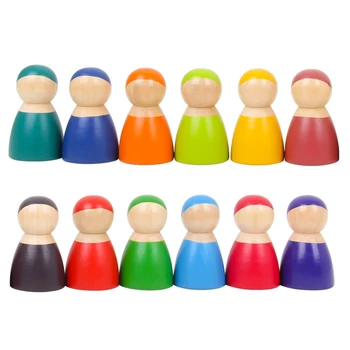 12 Pcs Infant Wooden Blocks Montessori Rainbow Doll Toys Children Intelligence Education Toy Baby Cartoon Rainbow Wood Blocks
12 Pcs Infant Wooden Blocks Montessori Rainbow Doll Toys Children Intelligence Education Toy Baby Cartoon Rainbow Wood Blocks