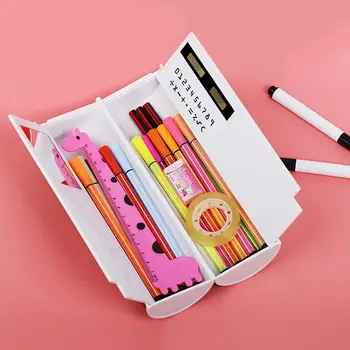 Large Capacity Pencil Box Case Pen Box Stationery with Mirror Solar Calculator Whiteboard for Boy Girls Students Kids Stationery
Large Capacity Pencil Box Case Pen Box Stationery with Mirror Solar Calculator Whiteboard for Boy Girls Students Kids Stationery