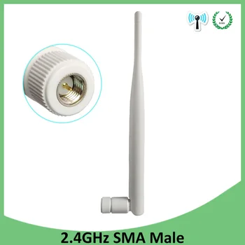 2.4GHz WIFI Antenna 5dbi Aerial SMA Male connector 2.4G wifi antena 2.4 ghz antenne wi-fi White for Wireless Router antenas
2.4GHz WIFI Antenna 5dbi Aerial SMA Male connector 2.4G wifi antena 2.4 ghz antenne wi-fi White for Wireless Router antenas