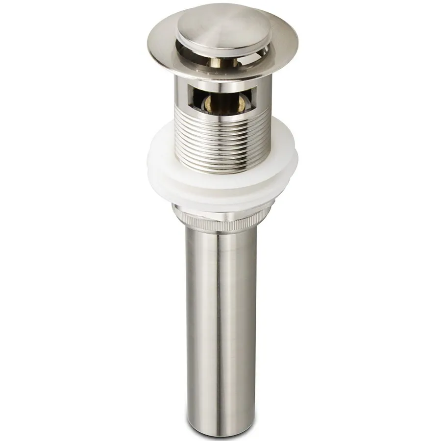 Brushed Nickel Bathroom Basin Sink Brass Pop Up Drain With Overflow Kitchen Bath Drain Stopper 
Brushed Nickel Bathroom Basin Sink Brass Pop Up Drain With Overflow Kitchen Bath Drain Stopper