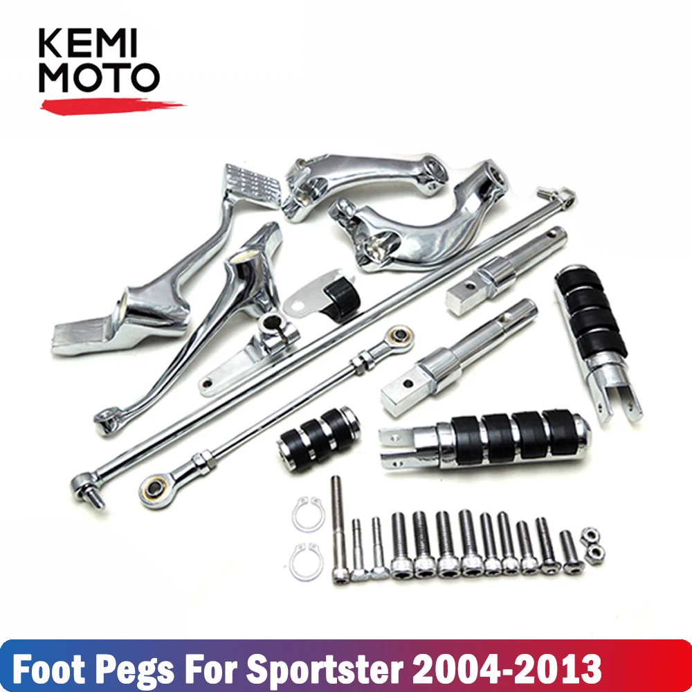 Chrome Forward Controls Levers Linkage Foot Pegs For Sportster XL 883 1200 2004-2013 Footrest Foot rests Forward Controls
Chrome Forward Controls Levers Linkage Foot Pegs For Sportster XL 883 1200 2004-2013 Footrest Foot rests Forward Controls