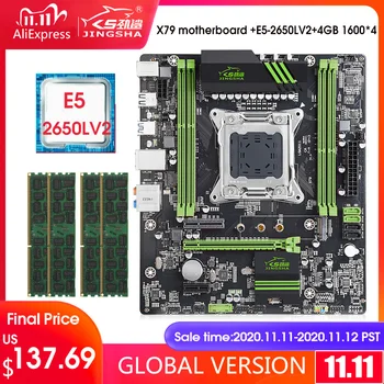 JINGSHA X79 chipset motherboard combos E5 2650L V2 4pcs x 4GB = 16GB 1600MHz DDR3 ECC REG memoria ATX USB3.0 SATA3 NVME M.2
JINGSHA X79 chipset motherboard combos E5 2650L V2 4pcs x 4GB = 16GB 1600MHz DDR3 ECC REG memoria ATX USB3.0 SATA3 NVME M.2