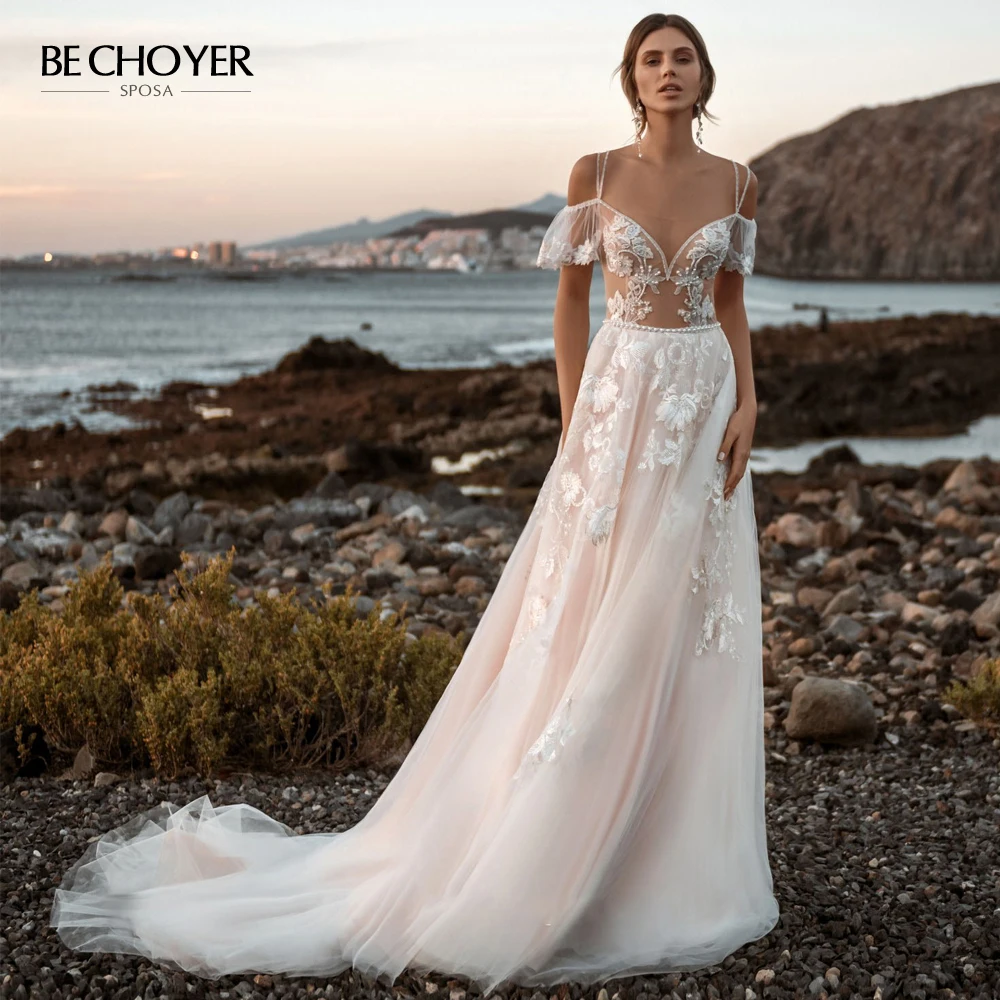 BECHOYER Pink Appliques Lace Wedding Dress Sweetheart Off Shoulder A-Line Illusion Princess Bride Gown Vestido de Noiva FY22
BECHOYER Pink Appliques Lace Wedding Dress Sweetheart Off Shoulder A-Line Illusion Princess Bride Gown Vestido de Noiva FY22