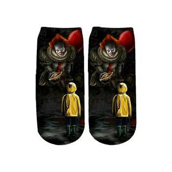 Tessffel Halloween Horror Harajuku casual Michael Myers jack skellington 3DPrint mens/womens Cotton Cartoon funny ankle socks A1