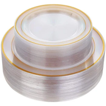 Gold Plastic Plates 60 Pieces, Disposable Wedding Plates, Plastic Party Plates Includes: 30 Dinner Plates 10.25 Inch and 30 Sala
Gold Plastic Plates 60 Pieces, Disposable Wedding Plates, Plastic Party Plates Includes: 30 Dinner Plates 10.25 Inch and 30 Sala