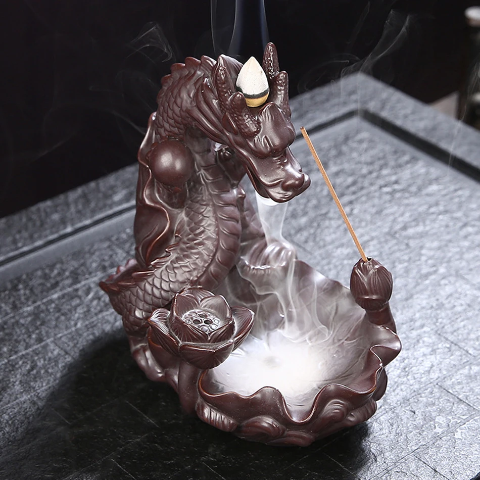 Керамическая курильница Dragon Backflow для дыма ароматизатор Водопад держатель