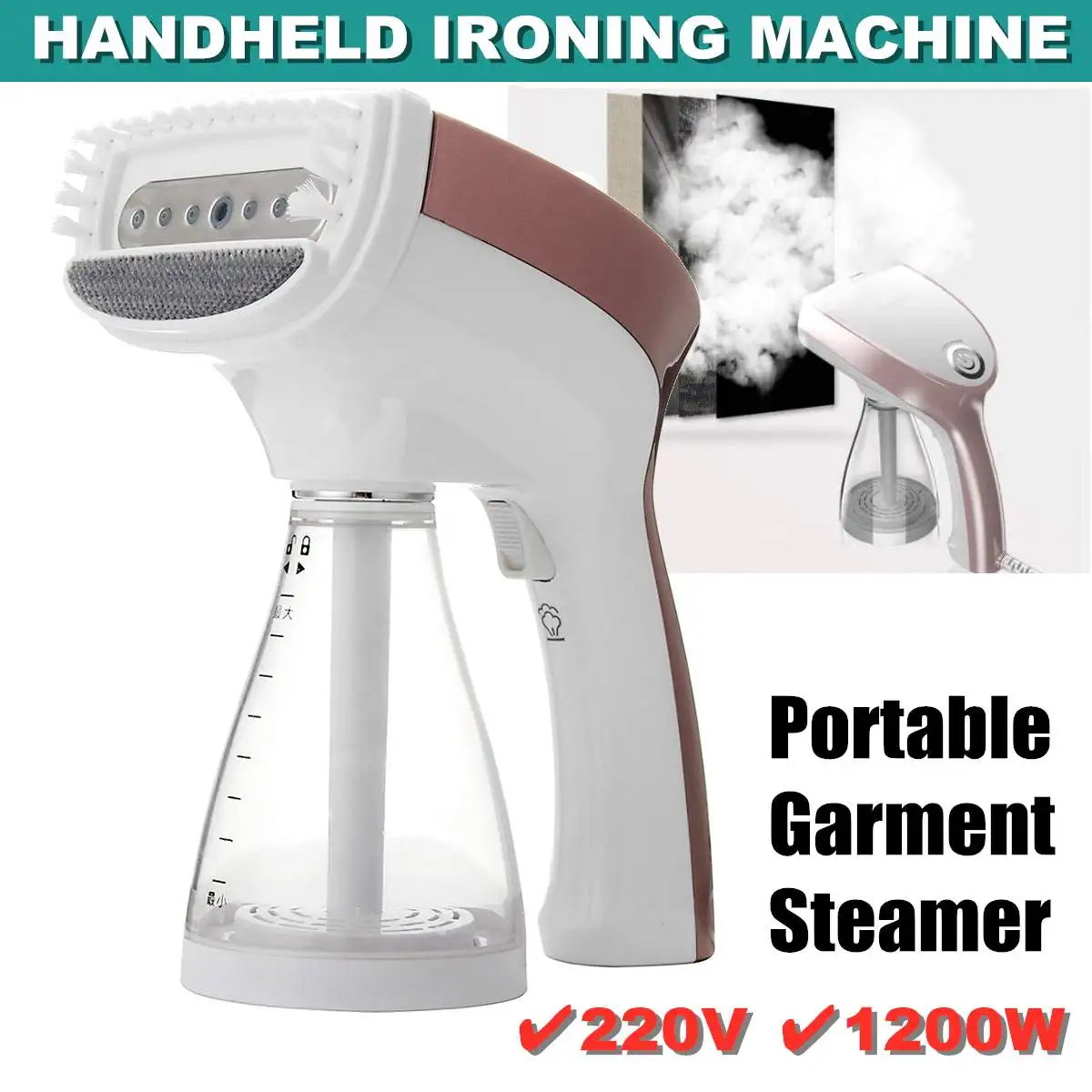 1200W 220V Portable Hand Held Fabric Garment Steamer with Dual Heat Fast-Heat Garment Steamer For Home Travelling Steam Iron
1200W 220V Portable Hand Held Fabric Garment Steamer with Dual Heat Fast-Heat Garment Steamer For Home Travelling Steam Iron