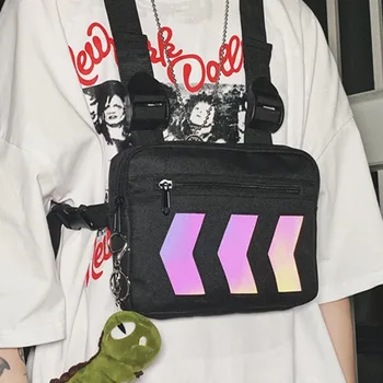 Reflective Streetwear Bag Fashion Women Hip Hop Tactical Bags Vest Chest Bag Functional Men Large capacity Fanny pack
Reflective Streetwear Bag Fashion Women Hip Hop Tactical Bags Vest Chest Bag Functional Men Large capacity Fanny pack