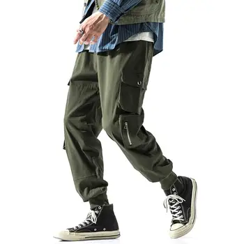 Casual Men Solid Color Drawstring Multi-pockets Beam Pants Ankle Tie Trousers Men's Pants Pockets Pants Solid Sportswear
Casual Men Solid Color Drawstring Multi-pockets Beam Pants Ankle Tie Trousers Men's Pants Pockets Pants Solid Sportswear