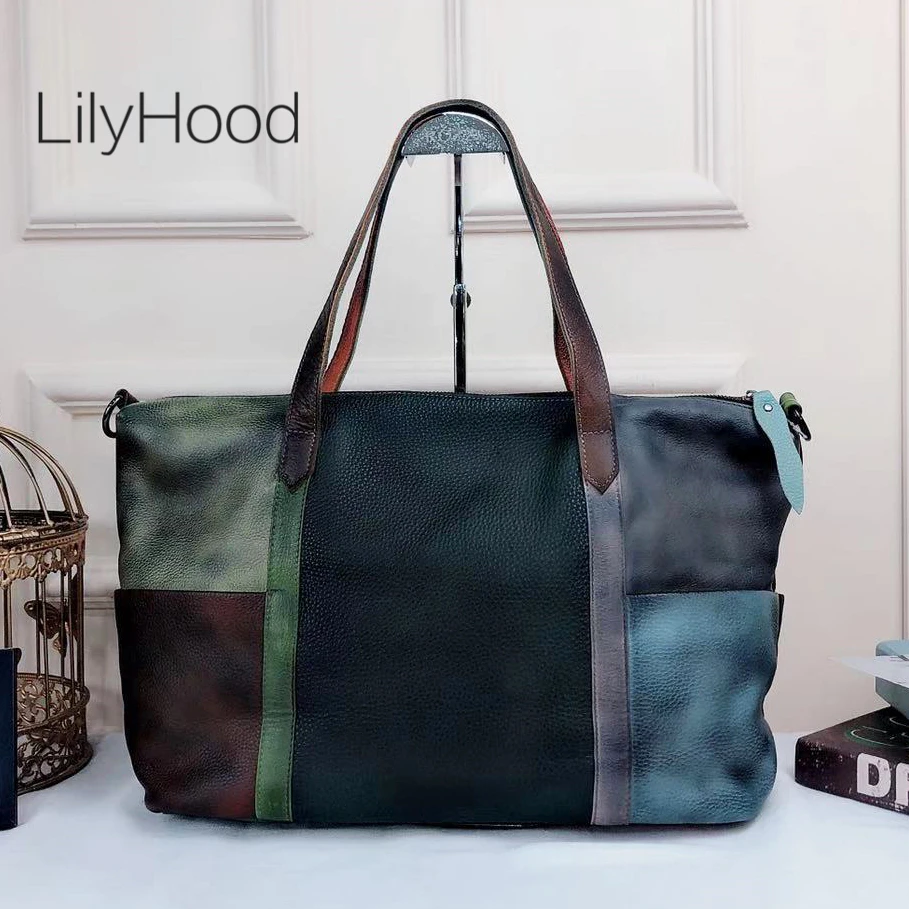 Multicolor Patchwork Genuine Leather Handbag Women High Quality Natural Brushed-off Leather Top-handle Bag Female Soft Daily Bag
Multicolor Patchwork Genuine Leather Handbag Women High Quality Natural Brushed-off Leather Top-handle Bag Female Soft Daily Bag