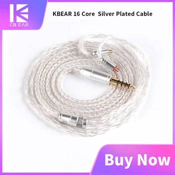 KBEAR 16 Core Upgrade Silver Plated Cable 3.5/2.5/4.4mm Earphone Cable With MMCX/2PIN/QDC For AS16 ZS10 TRN X6 F1 ZSX 
KBEAR 16 Core Upgrade Silver Plated Cable 3.5/2.5/4.4mm Earphone Cable With MMCX/2PIN/QDC For AS16 ZS10 TRN X6 F1 ZSX