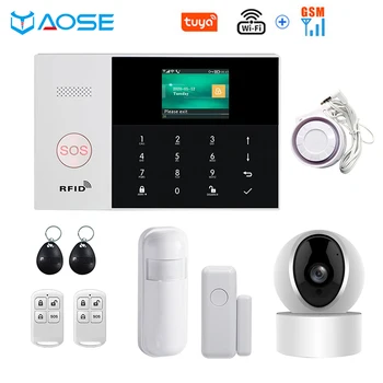 Tuya WIFI GSM GPRS Wireless 433MHz Home Burglar Alarm System with Smoke Detector IP Camera Security Alarm Kit SmartLife APP
Tuya WIFI GSM GPRS Wireless 433MHz Home Burglar Alarm System with Smoke Detector IP Camera Security Alarm Kit SmartLife APP