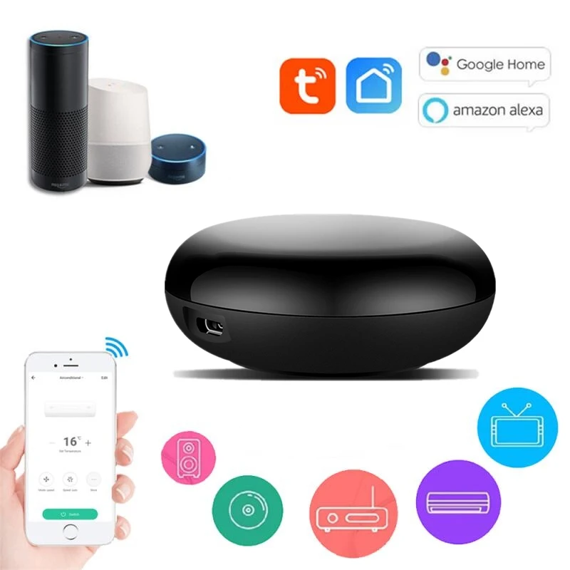 Tuya Smart WiFi IR Remote Control For Air Conditioner TV Home Infrared Universal Controller Alexa Google | Электроника