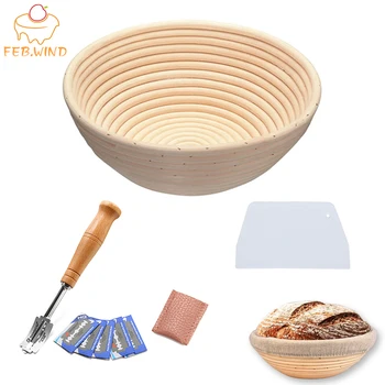 Baking Utensils Set Includ Bread Proofing Basket Plastic Dough Cutter/Knife Slicer Bread Lame Toos Sourdough Proofing Basket 704
Baking Utensils Set Includ Bread Proofing Basket Plastic Dough Cutter/Knife Slicer Bread Lame Toos Sourdough Proofing Basket 704