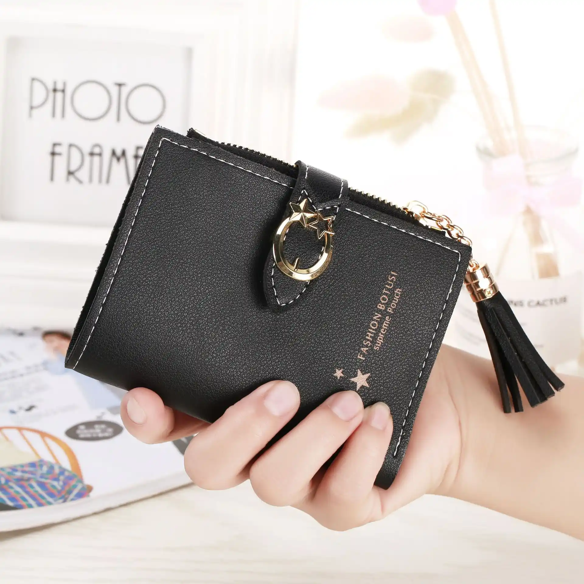 short elegant cartera mujer card bag coin purse 2020 new small