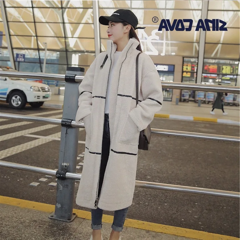 Photo Shoot 2019 Autumn And Winter INS College Style Contrast Color Joint Loose-Fit BF White Lambs Wool Woolen Cloth Coat Women'
Photo Shoot 2019 Autumn And Winter INS College Style Contrast Color Joint Loose-Fit BF White Lambs Wool Woolen Cloth Coat Women'