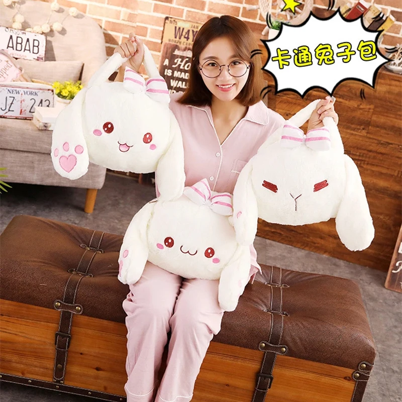 Фото Японская женская мягкая сумка с рисунком кролика мини-сумка для девочек милыми