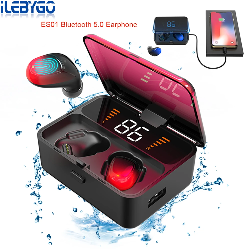 ES01 Bluetooth 5.0 Earphone Touch True Wireless Ear Buds Stereo Music Surround HD Sound Quality Noise Reduction Sports Headset
ES01 Bluetooth 5.0 Earphone Touch True Wireless Ear Buds Stereo Music Surround HD Sound Quality Noise Reduction Sports Headset