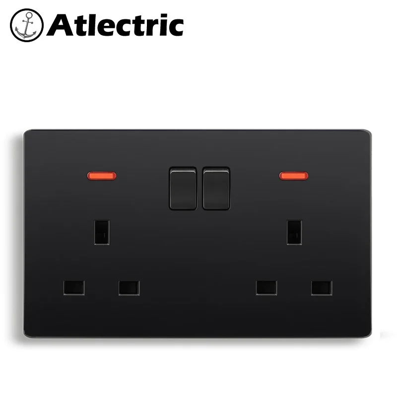 Atlectric UK Standard Plug Socket Power LED Indicator Power Wall Home Electrical Outlet Socket With Switch 146mm*86mm
Atlectric UK Standard Plug Socket Power LED Indicator Power Wall Home Electrical Outlet Socket With Switch 146mm*86mm