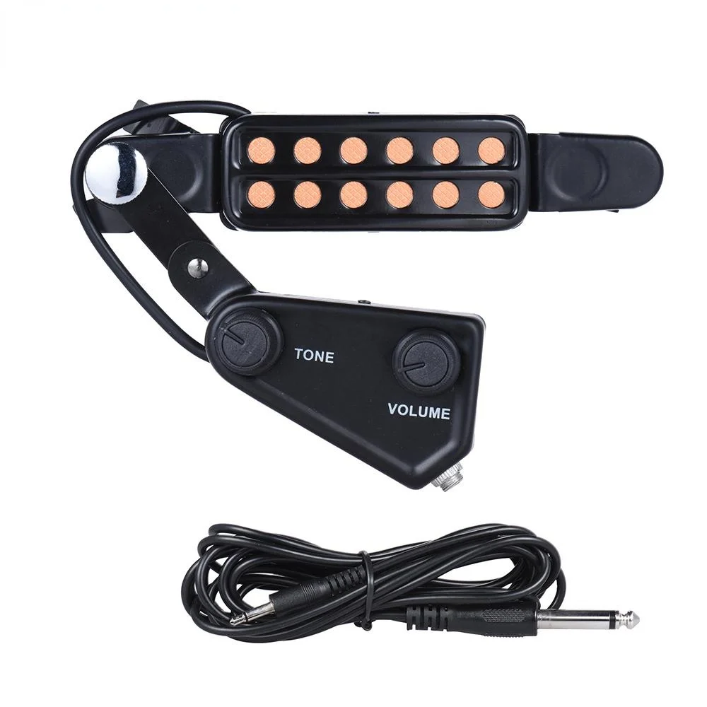 12-hole Acoustic Guitar Sound Hole Pickup Magnetic Transducer with Tone Volume Controller Audio Cable Guitar Parts new
12-hole Acoustic Guitar Sound Hole Pickup Magnetic Transducer with Tone Volume Controller Audio Cable Guitar Parts new