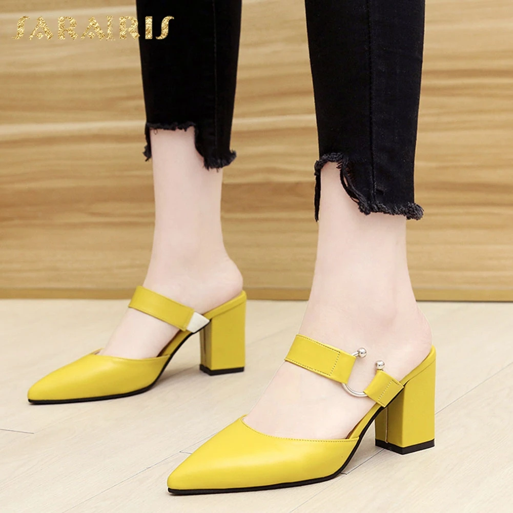 Sarairis Fashion New 2020 Summer Shoes Woman Pumps Mules Pointed Toe Slip-On Chunky High Heels Dropship Pumps Women Shoes
Sarairis Fashion New 2020 Summer Shoes Woman Pumps Mules Pointed Toe Slip-On Chunky High Heels Dropship Pumps Women Shoes