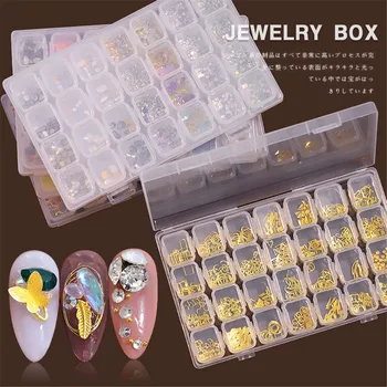 28 Grids/Set Mixed 3D Nail Decoration Set Metal Pearl Shell Mini Beads AB Color Rhinestones Nail Art Decor Nail Jewelry Supplies
28 Grids/Set Mixed 3D Nail Decoration Set Metal Pearl Shell Mini Beads AB Color Rhinestones Nail Art Decor Nail Jewelry Supplies