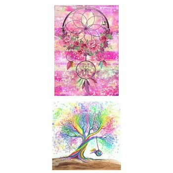 2 Set Full 5D Diy Diamond Painting Cross Stitch Embroidery Rhinestone Decor, Painted Swing Tree & Dream Catcher
2 Set Full 5D Diy Diamond Painting Cross Stitch Embroidery Rhinestone Decor, Painted Swing Tree & Dream Catcher