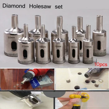 10pcs 10-50mm Diamond Holesaw Set Hole Saws Cutter Tool for Tile Glass Ceramic Durable
10pcs 10-50mm Diamond Holesaw Set Hole Saws Cutter Tool for Tile Glass Ceramic Durable