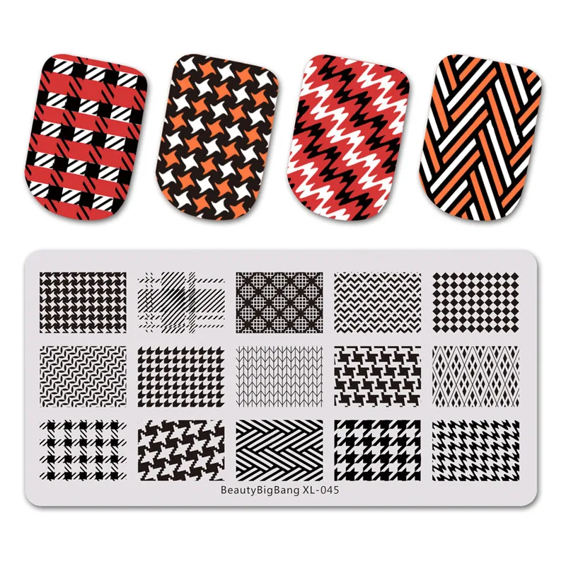 BeautyBigBang Nail Stamping Plates Winter Sweater Lines Striped Pattern Nails Template Nail Art Stamp Plate Mold BBB XL-045
BeautyBigBang Nail Stamping Plates Winter Sweater Lines Striped Pattern Nails Template Nail Art Stamp Plate Mold BBB XL-045
