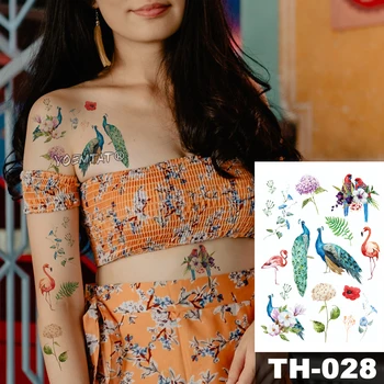 Waterproof Temporary Tattoo Sticker Small Peacock flamingo Hydrangea pattern Water Transfer Palm leaf body art flash fake tatoo
Waterproof Temporary Tattoo Sticker Small Peacock flamingo Hydrangea pattern Water Transfer Palm leaf body art flash fake tatoo