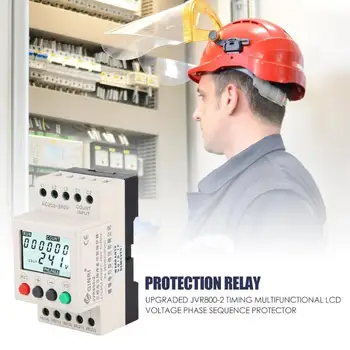 LCD Display Din Rail Mount Protector Relay Safety and Reliability Over/Under Voltage Daily Durability Protective Device
LCD Display Din Rail Mount Protector Relay Safety and Reliability Over/Under Voltage Daily Durability Protective Device