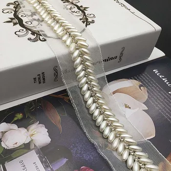 3Yds Pearl Beaded Lace Fabric Embroidered Lace Ribbon Trimming Rhinestone Trim Sewing Material Clothing Accessories White
3Yds Pearl Beaded Lace Fabric Embroidered Lace Ribbon Trimming Rhinestone Trim Sewing Material Clothing Accessories White