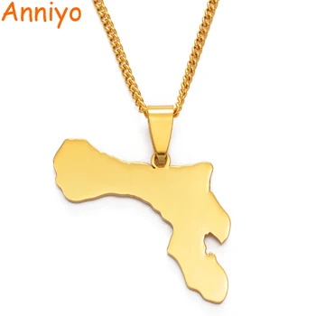 Anniyo 3.5cm Bonaire Map Pendant Necklaces Stainless Steel and Gold Color Jewelry #062321 
Anniyo 3.5cm Bonaire Map Pendant Necklaces Stainless Steel and Gold Color Jewelry #062321