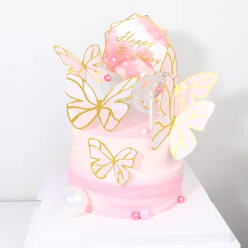 6pcs Geomertic Pink Gold Butterflies Cake Toppers for Happy Birthday Cupcake Cake Topper Baby Shower Unicorn Cake Topper
6pcs Geomertic Pink Gold Butterflies Cake Toppers for Happy Birthday Cupcake Cake Topper Baby Shower Unicorn Cake Topper
