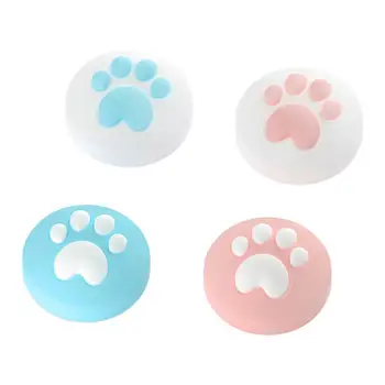 

4pcs Cute Cat Paw Claw Thumb Stick Grip Cap Joystick Cover For Nintend Switch Lite NS Joy-Con Controller Gamepad Thumbstick Case