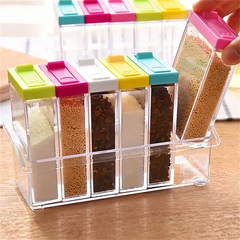 6pcs/set Kitchen Seasoning Bottles Jars Boxes Plastic Spice Lid Can Sugar Layers Storage Organizer Box Home Organization
6pcs/set Kitchen Seasoning Bottles Jars Boxes Plastic Spice Lid Can Sugar Layers Storage Organizer Box Home Organization