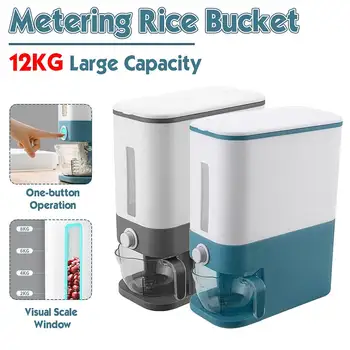 Kitchen Rice Storage Box Automatic Cereal Dispenser Boxs Moisture-proof Sealed Cereal Food Box Grain Storage Bin Rice Container
Kitchen Rice Storage Box Automatic Cereal Dispenser Boxs Moisture-proof Sealed Cereal Food Box Grain Storage Bin Rice Container
