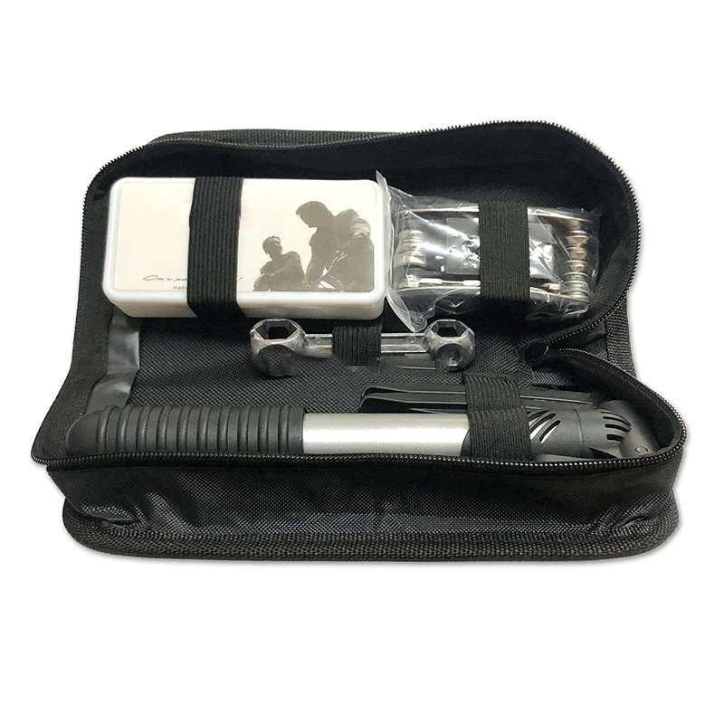 Bicycle Tool Kit Tire Repair Bag Multi-Function Folding Tire Repair Kits Multifunctional Kit Set With Pouch Pump Bike Protable
Bicycle Tool Kit Tire Repair Bag Multi-Function Folding Tire Repair Kits Multifunctional Kit Set With Pouch Pump Bike Protable