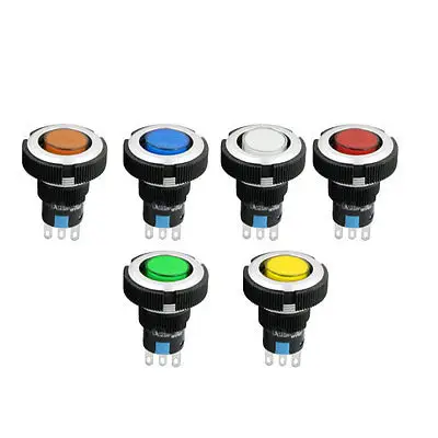22mm Panel Mount SPDT Momentary Reset Colorful Cap Push Button Switch 6Pcs
22mm Panel Mount SPDT Momentary Reset Colorful Cap Push Button Switch 6Pcs