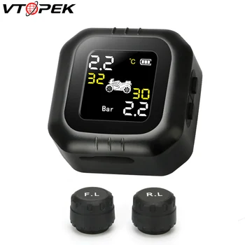 Vtopek Tire Pressure Monitoring System Motorcycle TPMS Alarm Monitor System Waterproof Display Temperature Warning with 2 Sensor
Vtopek Tire Pressure Monitoring System Motorcycle TPMS Alarm Monitor System Waterproof Display Temperature Warning with 2 Sensor
