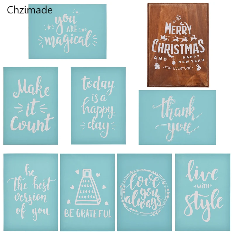 Lychee Life Silk Screen Printing Stencil Decorated Word Letter For Polymer Clay T-Shirts Ceramic Tile Glass Fabric Diy Making
Lychee Life Silk Screen Printing Stencil Decorated Word Letter For Polymer Clay T-Shirts Ceramic Tile Glass Fabric Diy Making