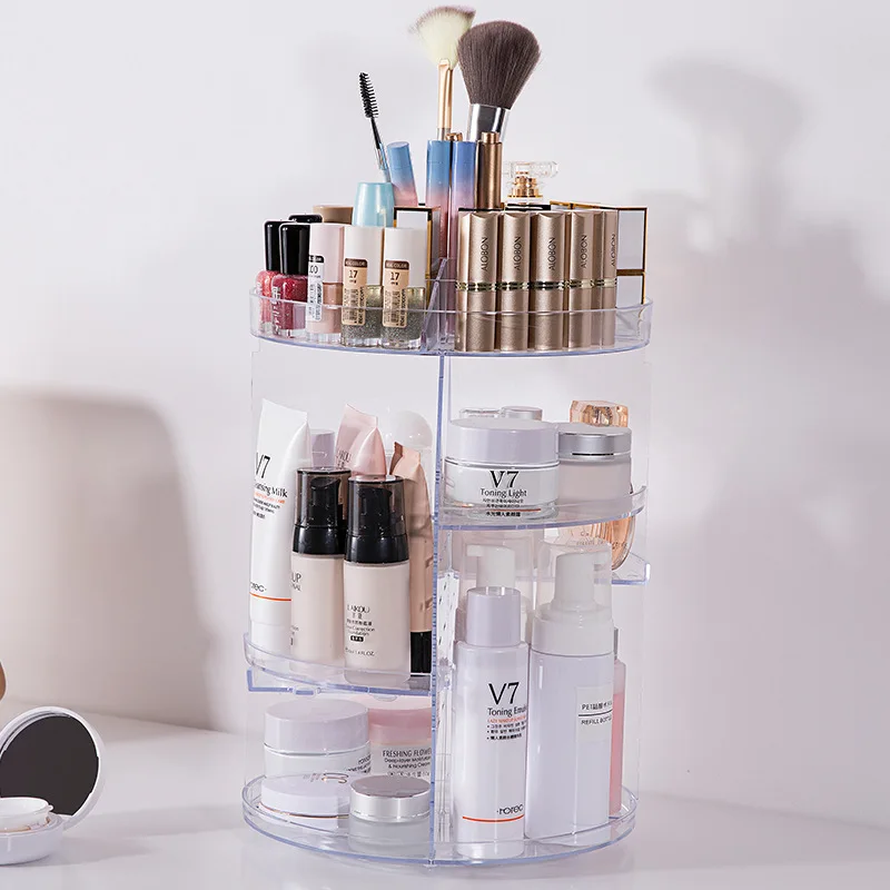 360-degree Rotating Cosmetic Storage Box Creative Simple Multi-layer Cosmetic Box Desktop Large Acrylic Transparent Storage Rack
360-degree Rotating Cosmetic Storage Box Creative Simple Multi-layer Cosmetic Box Desktop Large Acrylic Transparent Storage Rack