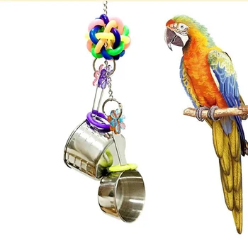 Creative Funny Parrot Bird Toy Small Pet Favorite Toy Soup Pot Skewer Stainless Steel Pot Sounding Toy
Creative Funny Parrot Bird Toy Small Pet Favorite Toy Soup Pot Skewer Stainless Steel Pot Sounding Toy