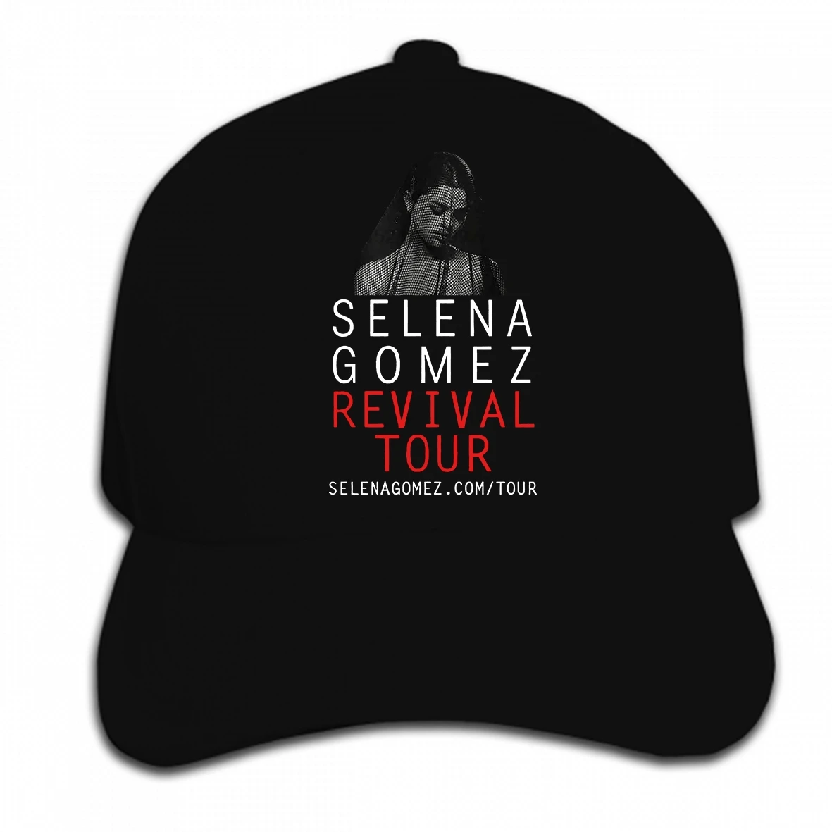Фото Бейсболка Revival Tour Selena Gomez Черная Кепка унисекс с принтом Размеры S XXL | Спорт и