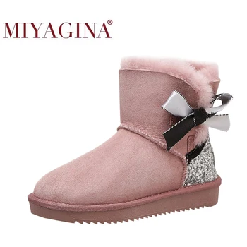 MIYAGINA Women Short Ankle Casual Winter Boots 100% Sheepskin Leather Shearling Wool Fur Lined Snow Boots for Women Warm Shoes 
MIYAGINA Women Short Ankle Casual Winter Boots 100% Sheepskin Leather Shearling Wool Fur Lined Snow Boots for Women Warm Shoes