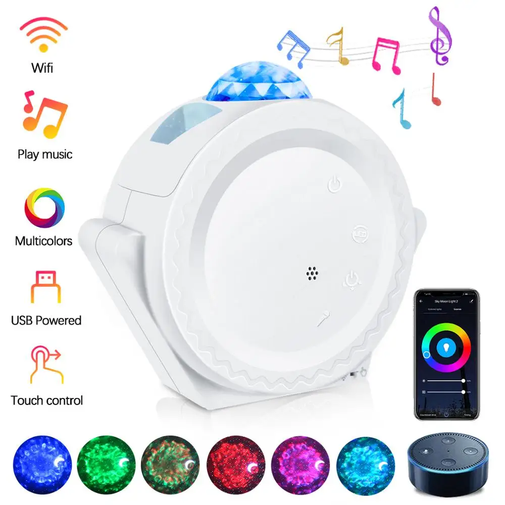 WIFI Remote Projector Star Starry Sky Night Light Ocean Wave Sky Projector Water Wave Night Lamp Sky Laser Galaxy Projector kids
WIFI Remote Projector Star Starry Sky Night Light Ocean Wave Sky Projector Water Wave Night Lamp Sky Laser Galaxy Projector kids