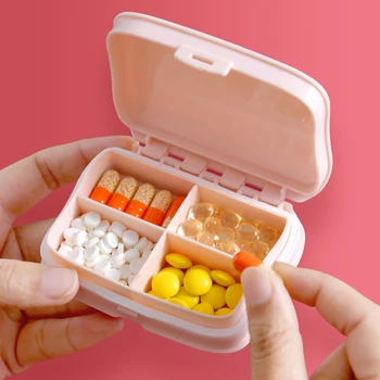 Portable 4 Grids 7 Days Weekly Pill Case Medicine Tablet Dispenser Organizer Pill Box Splitters Pill Storage Organizer Container 
Portable 4 Grids 7 Days Weekly Pill Case Medicine Tablet Dispenser Organizer Pill Box Splitters Pill Storage Organizer Container